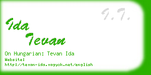 ida tevan business card